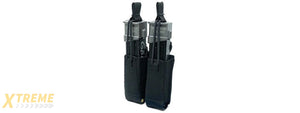 GBRS Group Double Pistol Magazine Pouch w/ Bungee Retention - (Black)