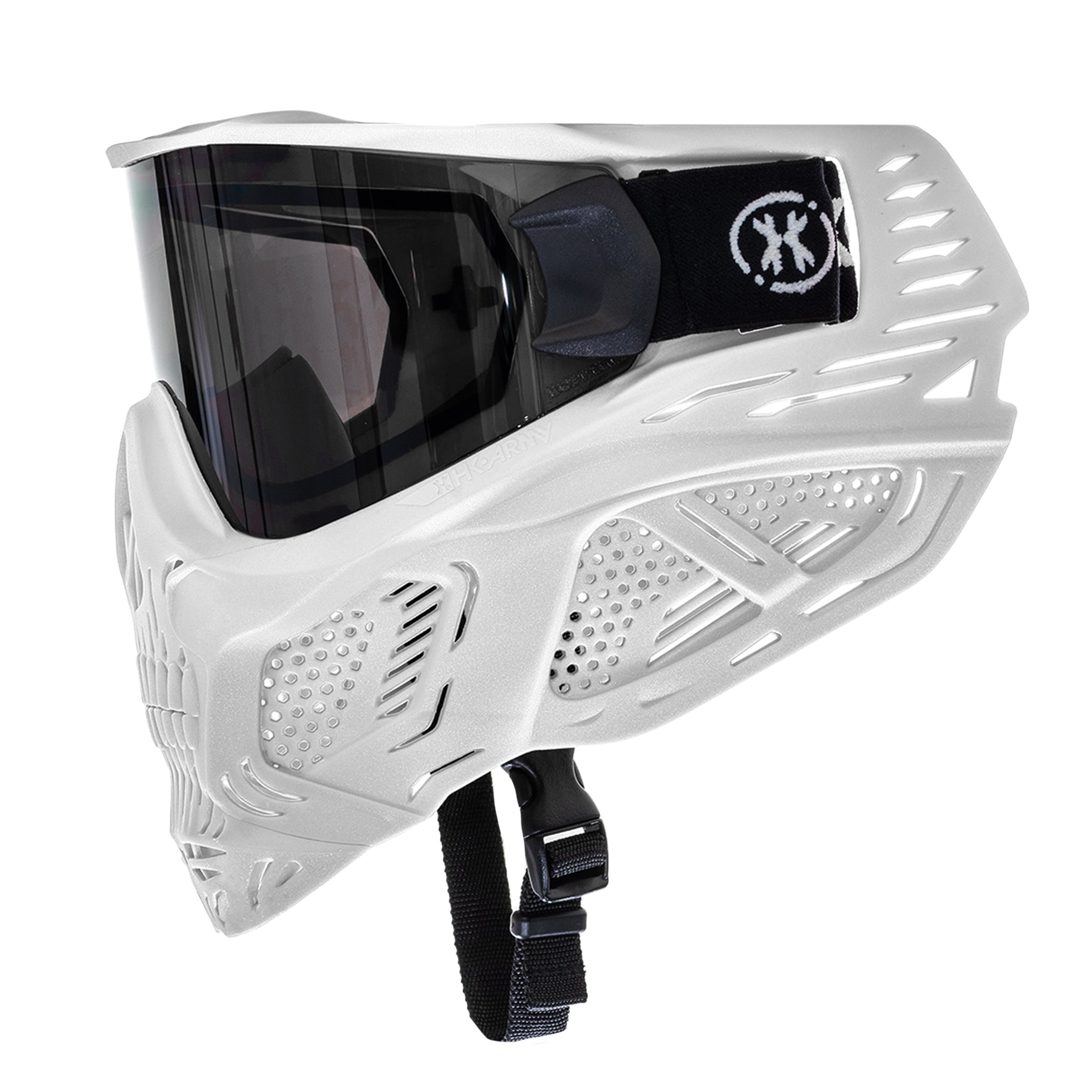 HSTL® Skull Goggle "Ghost" - White w/ Smoke Lens - XTREME Airsoft Superstore