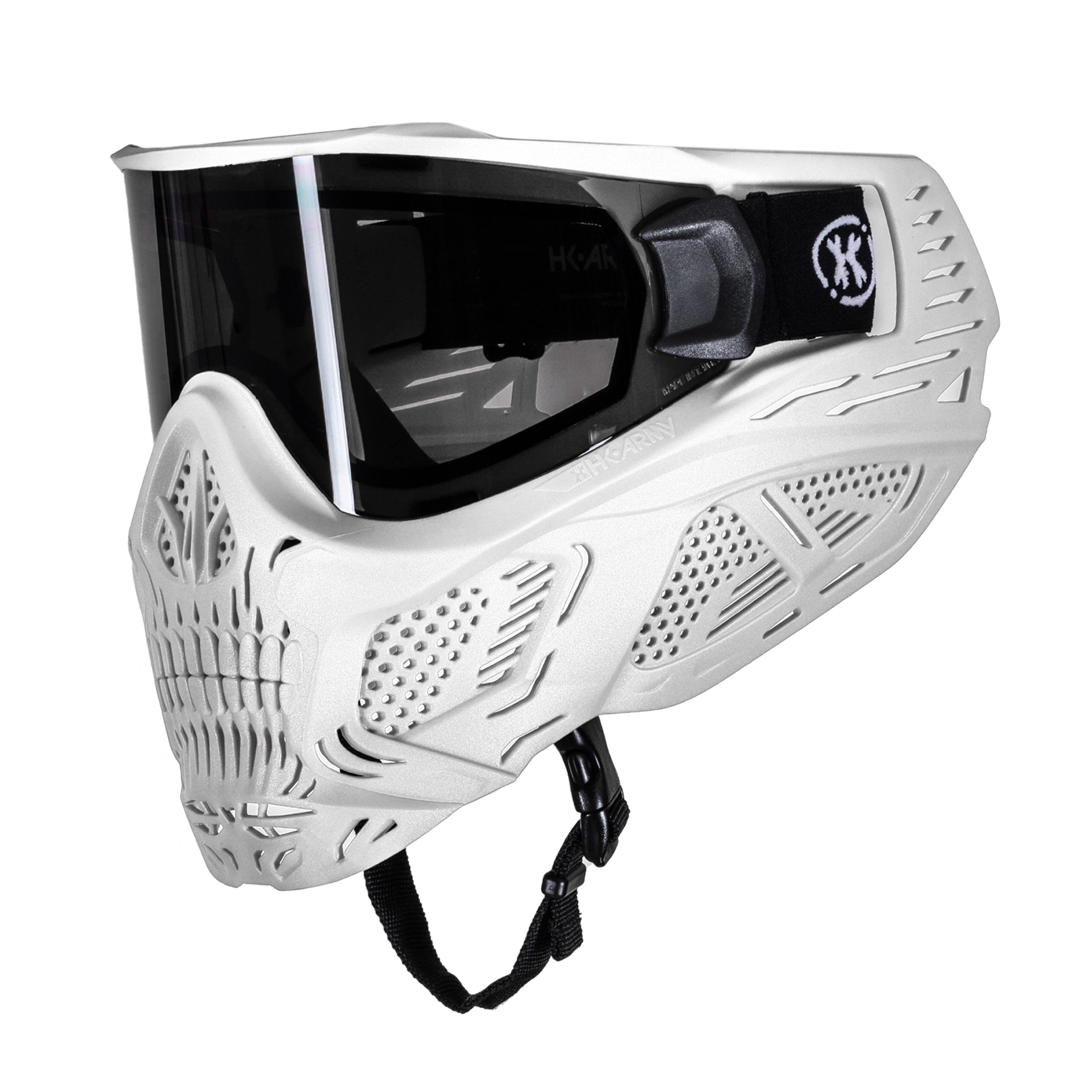 HSTL® Skull Goggle "Ghost" - White w/ Smoke Lens - XTREME Airsoft Superstore