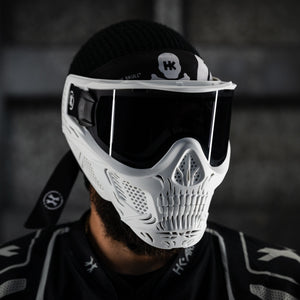 HSTL® Skull Goggle "Ghost" - White w/ Smoke Lens - XTREME Airsoft Superstore