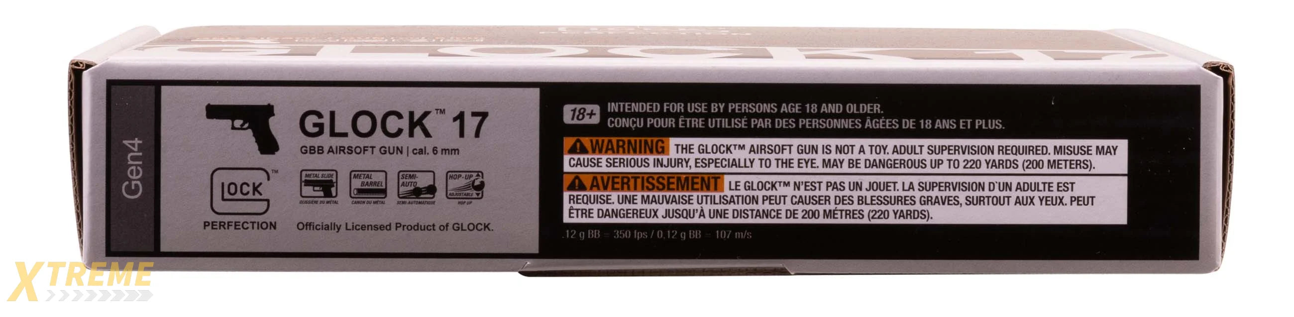 GLOCK G17 GEN 4 GBB 6MM BLACK - GLOCK GAS BLOWBACK - Pistols