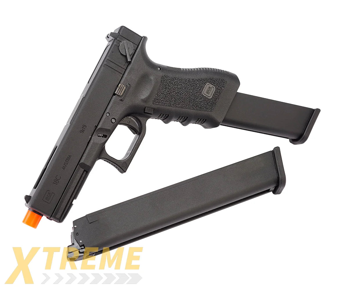 GLOCK G18C GEN 3 GBB- 6MM- BLACK - GLOCK GAS BLOWBACK - Pistols