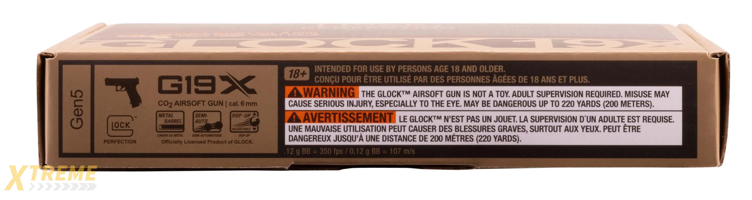 GLOCK G19X GEN CO2-6MM-COYOTE - GLOCK C02 - Pistols