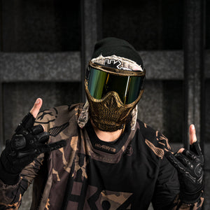 HSTL® Skull Goggle Machine Gold w/ Gold Lens - XTREME Airsoft Superstore
