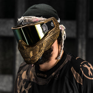 HSTL® Skull Goggle Machine Gold w/ Gold Lens - XTREME Airsoft Superstore