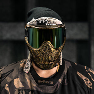 HSTL® Skull Goggle Machine Gold w/ Gold Lens - XTREME Airsoft Superstore
