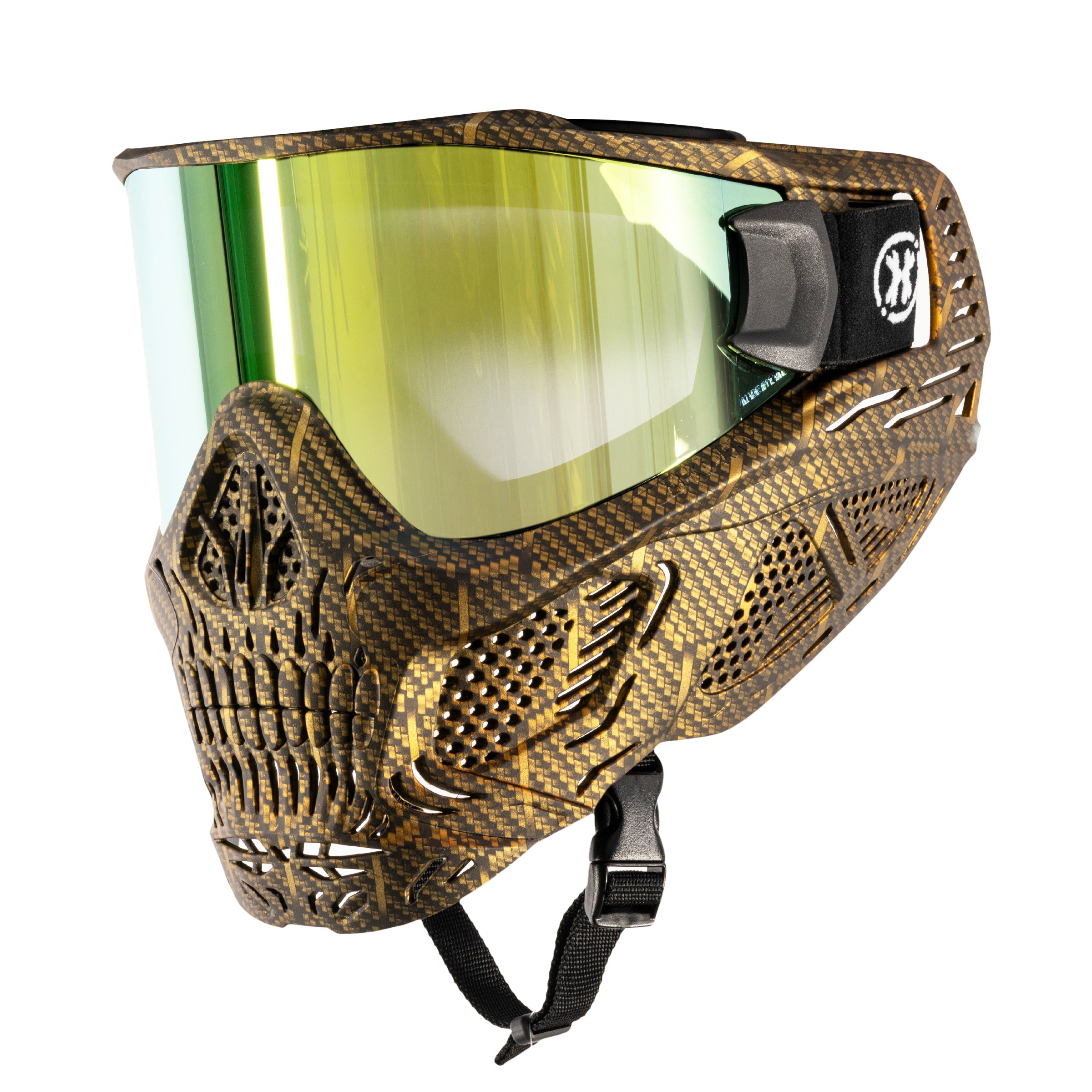 HSTL® Skull Goggle Machine Gold w/ Gold Lens - XTREME Airsoft Superstore