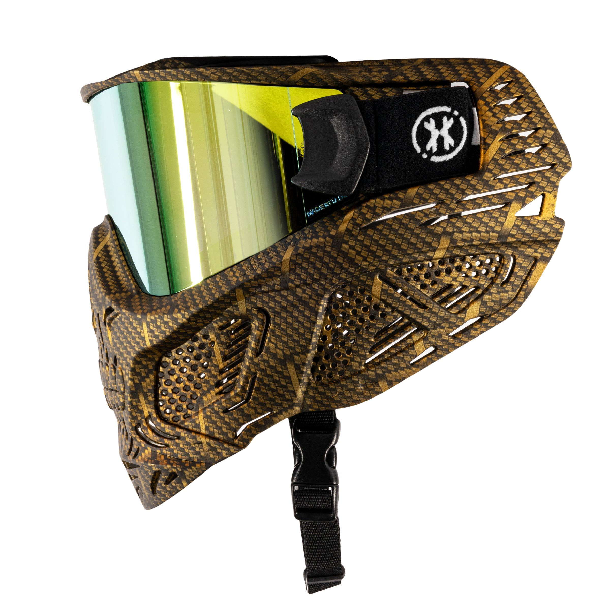 HSTL® Skull Goggle Machine Gold w/ Gold Lens - XTREME Airsoft Superstore