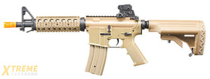Golden Eagle JG F6624TAN Super Enhanced M4 CQB RIS AEG Metal Gear, Rail Covers, Polymer Body in Tan