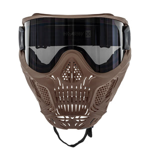 HSTL® Skull Goggle "Grave Digger" - Tan w/ Smoke Lens - XTREME Airsoft Superstore