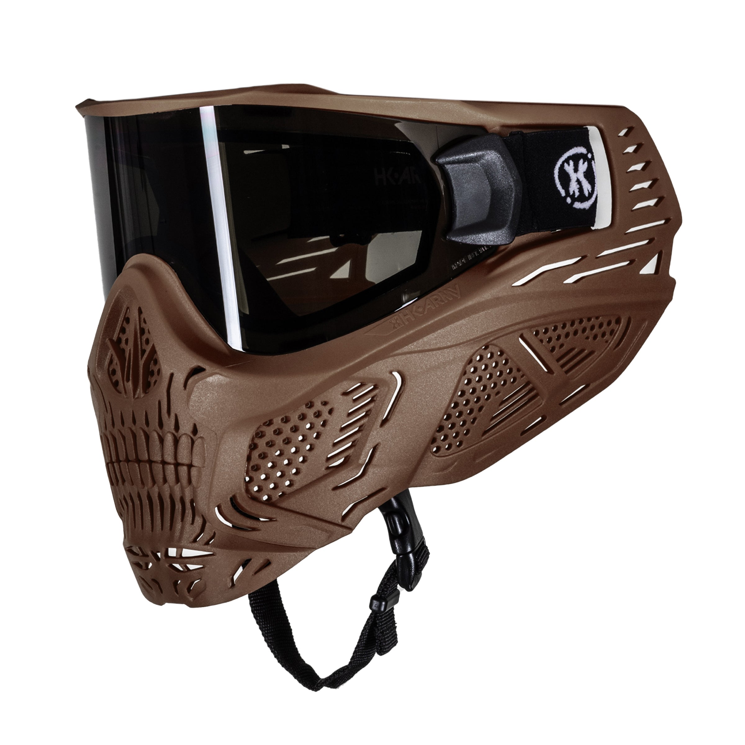 HSTL® Skull Goggle "Grave Digger" - Tan w/ Smoke Lens - XTREME Airsoft Superstore