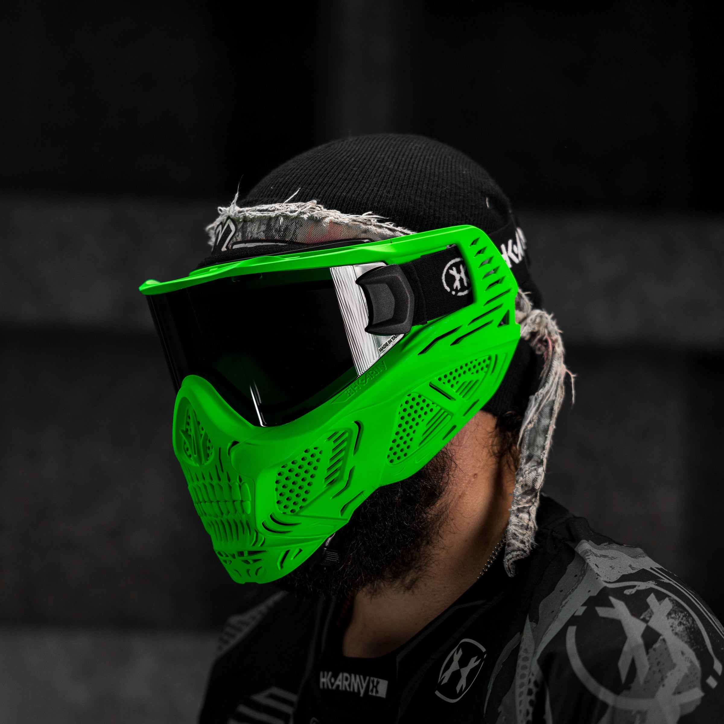 HSTL® Glowball™ Skull Goggle Neon Green w/ Smoke Lens - XTREME Airsoft Superstore