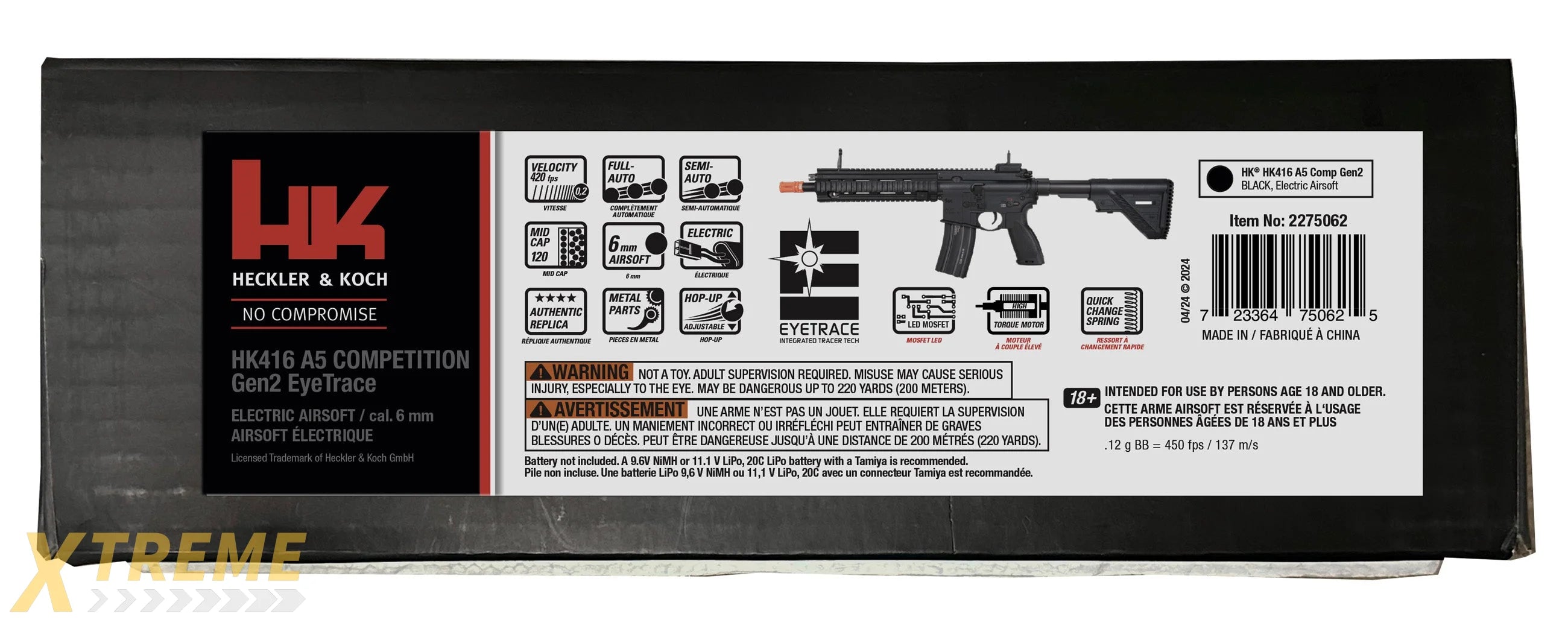 HK 416 A5 Gen 2 (EyeTrace) AEG Airsoft Rifle - H&K - Rifles/SMG