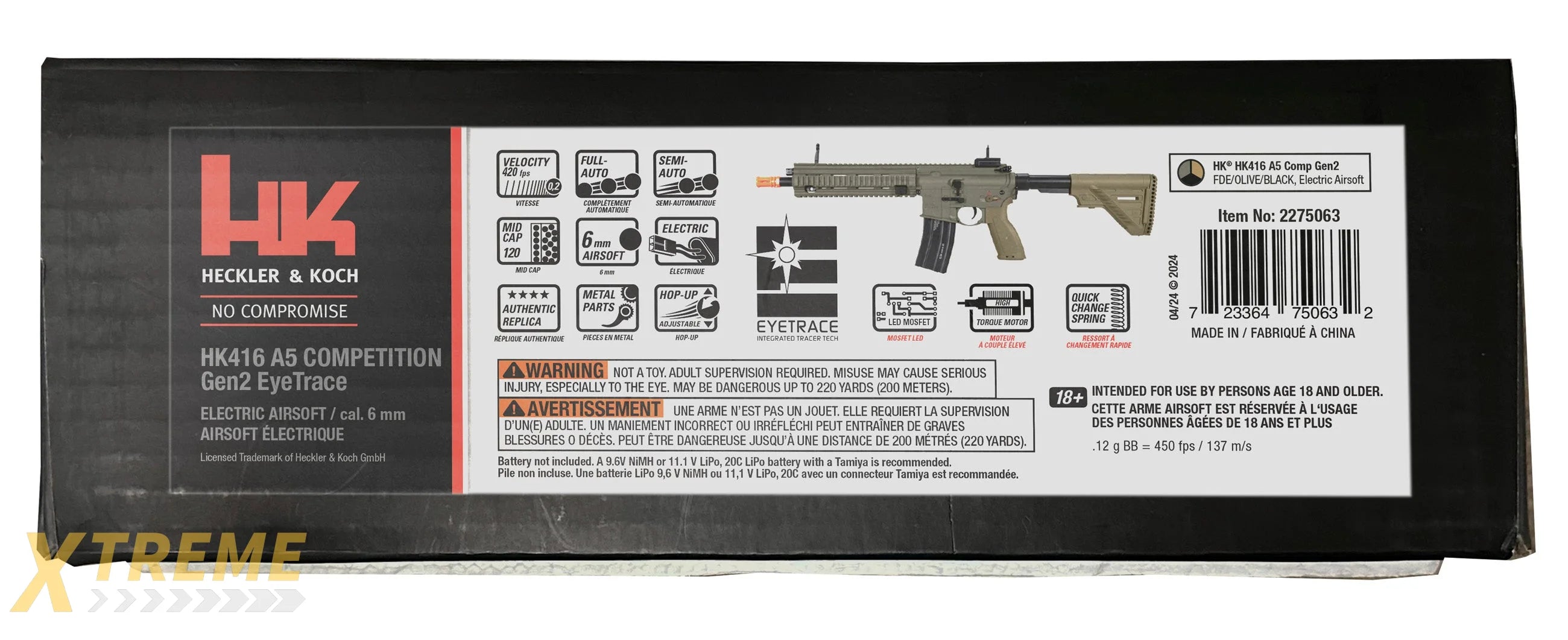 HK 416 A5 Gen 2 (EyeTrace) AEG Airsoft Rifle Tan - H&K - Rifles/SMG
