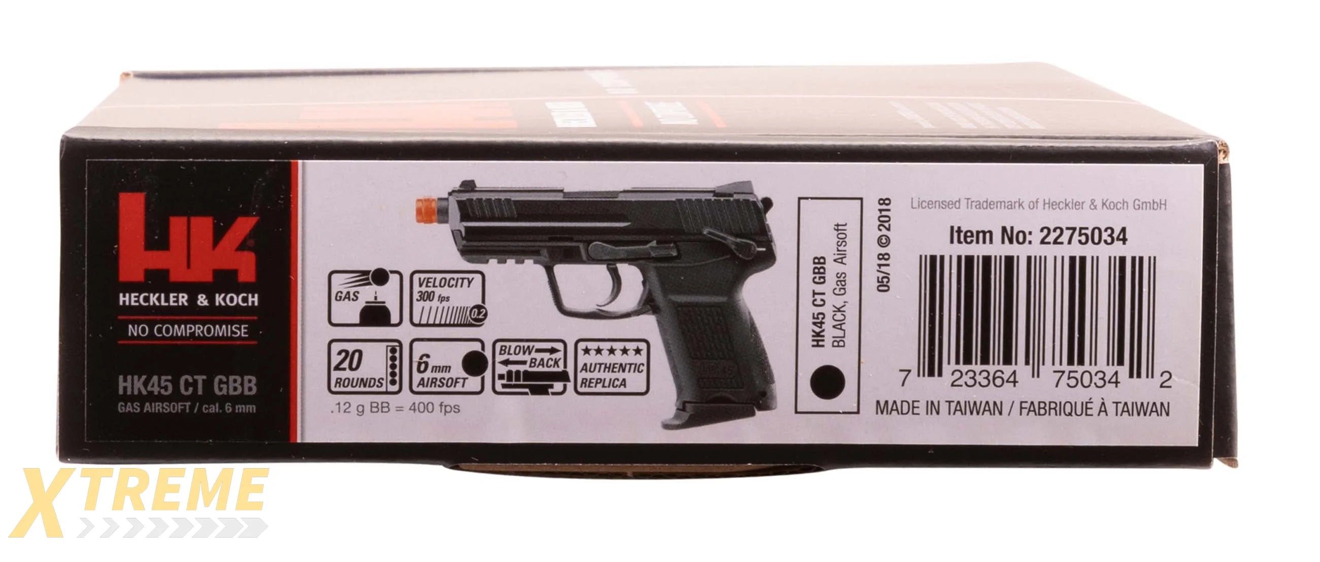 HK 45CT GBB - 6MM - BLACK - H&K GAS BLOWBACK - Pistols