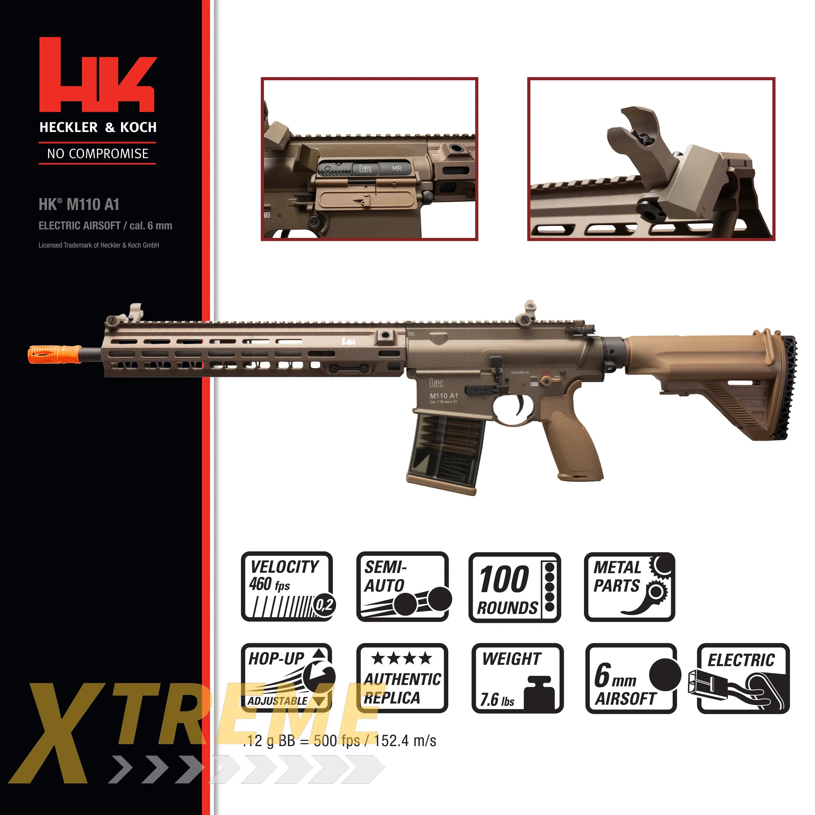 HK M110A1 AEG Airsoft Rifle - H&K - Rifles/SMG