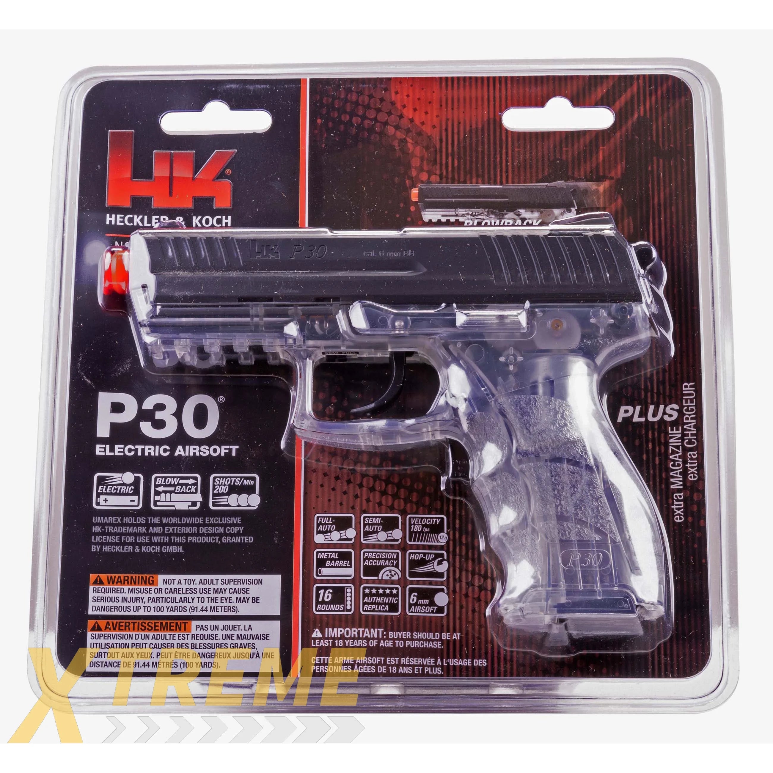 HK P30 ELECTRIC - CLEAR - H&K ENTRY Air Soft