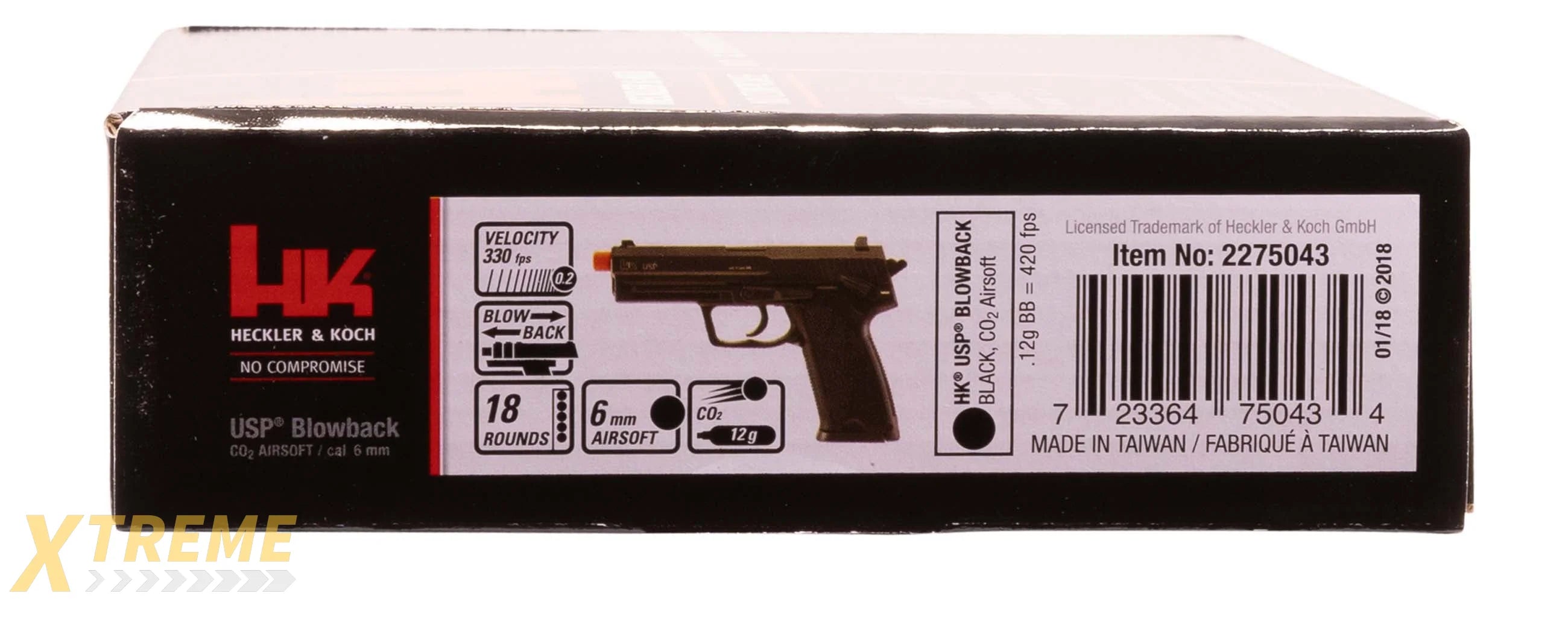 HK USP CO2 - 6MM -BLACK - H&K C02 - Pistols