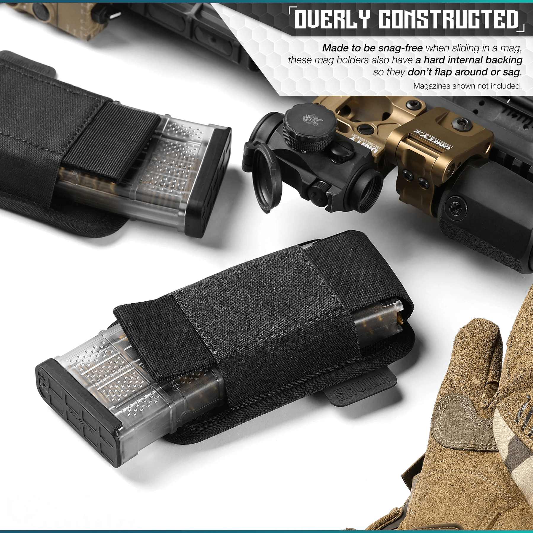 AR-15/AK-47 Mag Holster - Hook Backing (Multiple Slots) - XTREME Airsoft Superstore