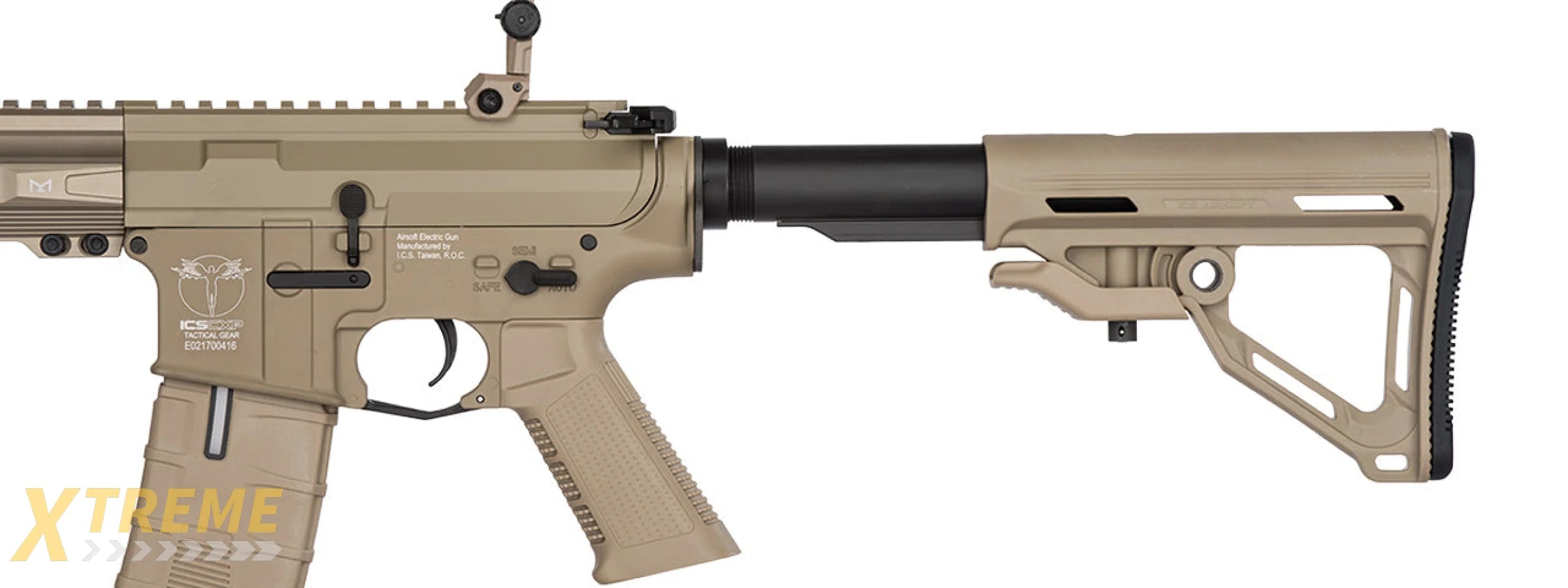 ICS CXP-MMR M4 SBR ELECTRIC BLOWBACK AIRSOFT AEG RIFLE (TAN)