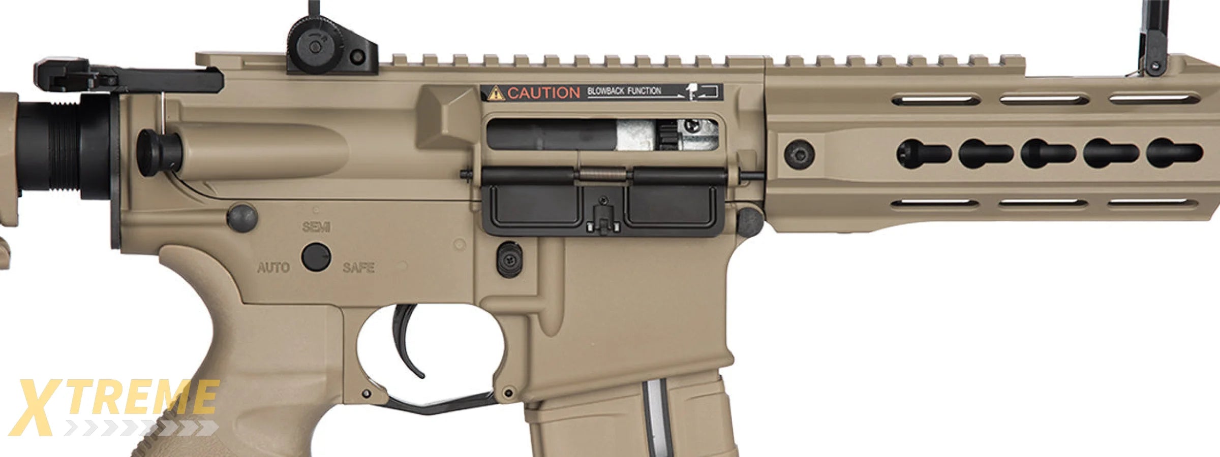 ICS CXP-UK1 CAPTAIN EBB KEYMOD M4 AIRSOFT AEG RIFLE - TAN