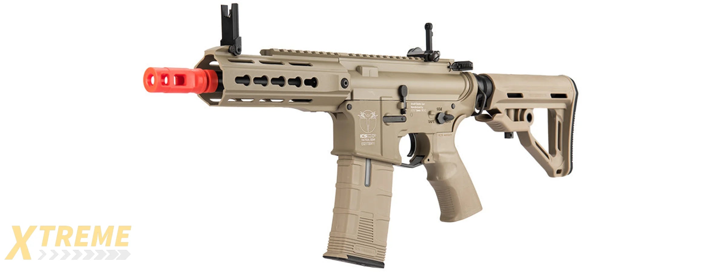 ICS CXP-UK1 CAPTAIN EBB KEYMOD M4 AIRSOFT AEG RIFLE - TAN