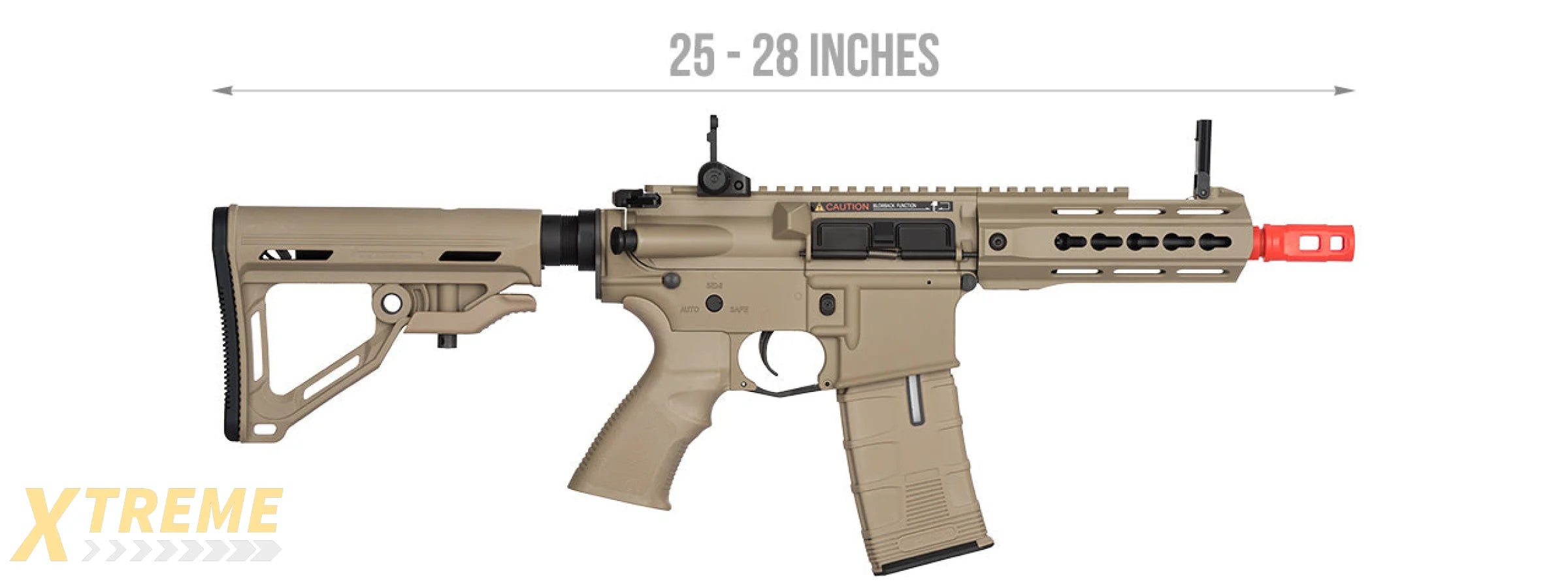 ICS CXP-UK1 CAPTAIN EBB KEYMOD M4 AIRSOFT AEG RIFLE - TAN