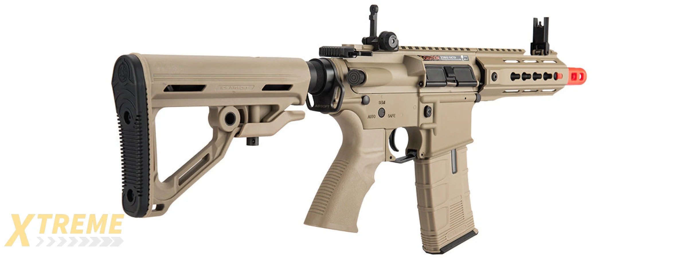 ICS CXP-UK1 CAPTAIN EBB KEYMOD M4 AIRSOFT AEG RIFLE - TAN