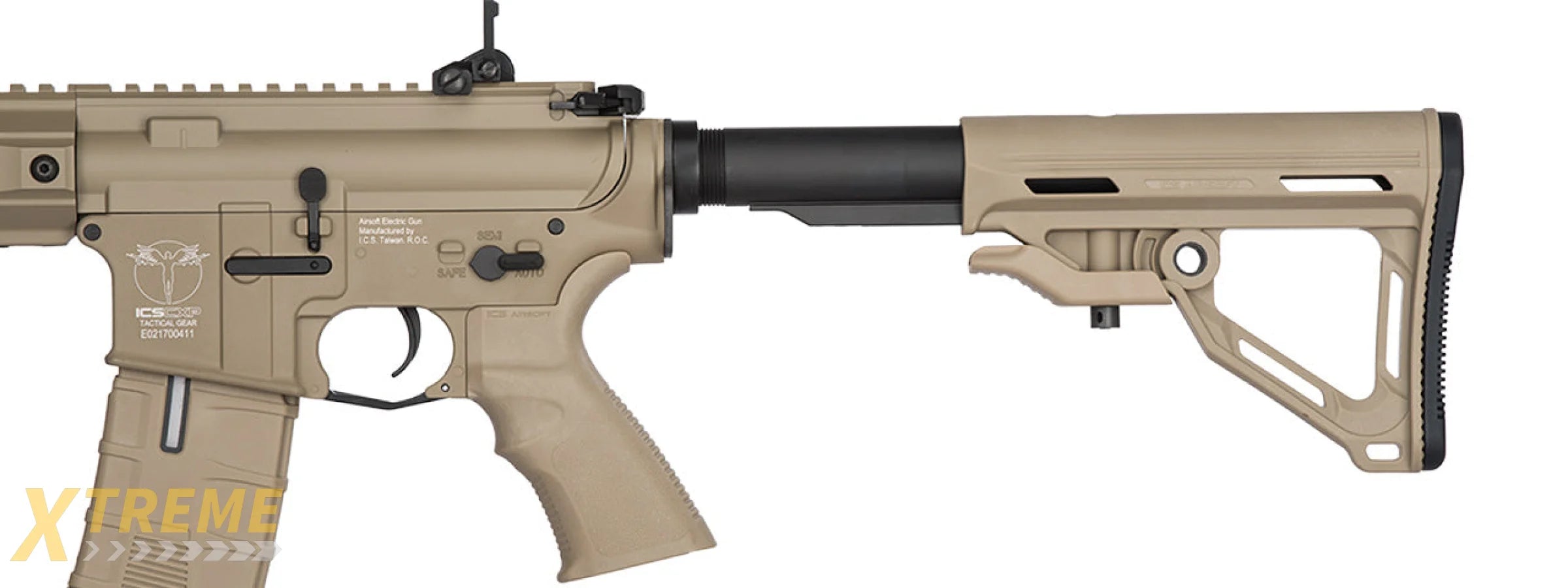 ICS CXP-UK1 CAPTAIN EBB KEYMOD M4 AIRSOFT AEG RIFLE - TAN