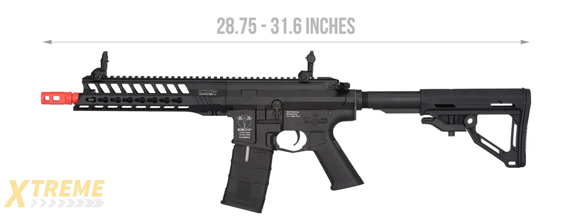 ICS CXP-YAK C S1 KEYMOD AIRSOFT EBB CARBINE RIFLE - BLACK