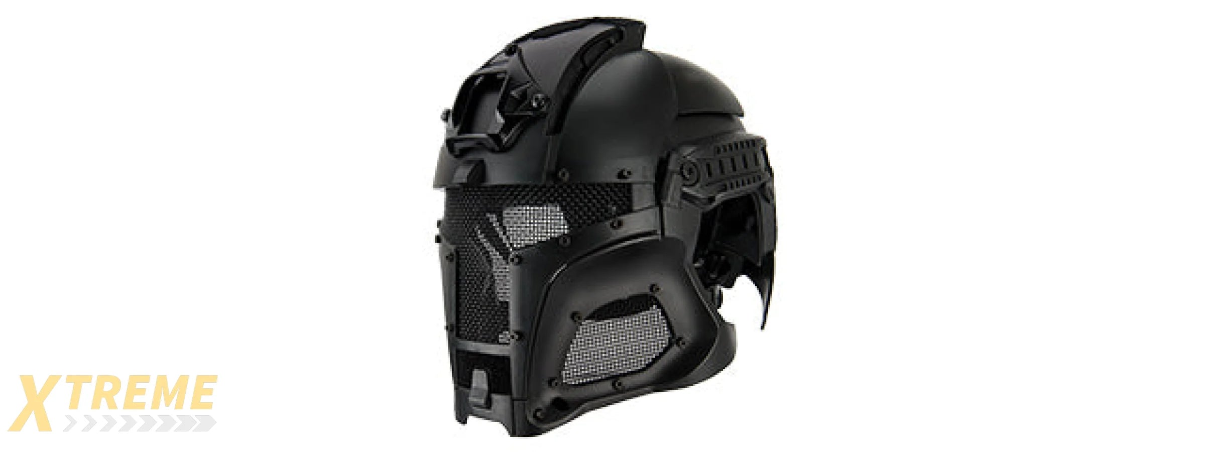 Interstellar Battle Trooper Full Face Airsoft Helmet (BLACK)