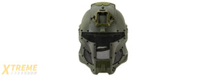 Interstellar Battle Trooper Full Face Airsoft Helmet (OD GREEN)