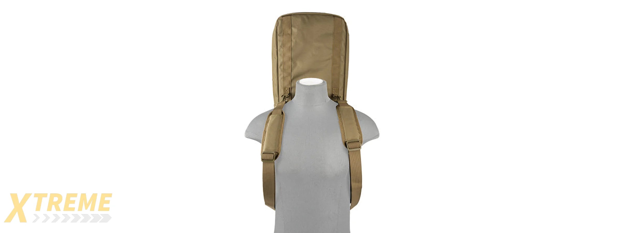 LANCER TACTICAL 1000D NYLON 3-WAY CARRY 43" DOUBLE RIFLE GUN BAG (TAN)