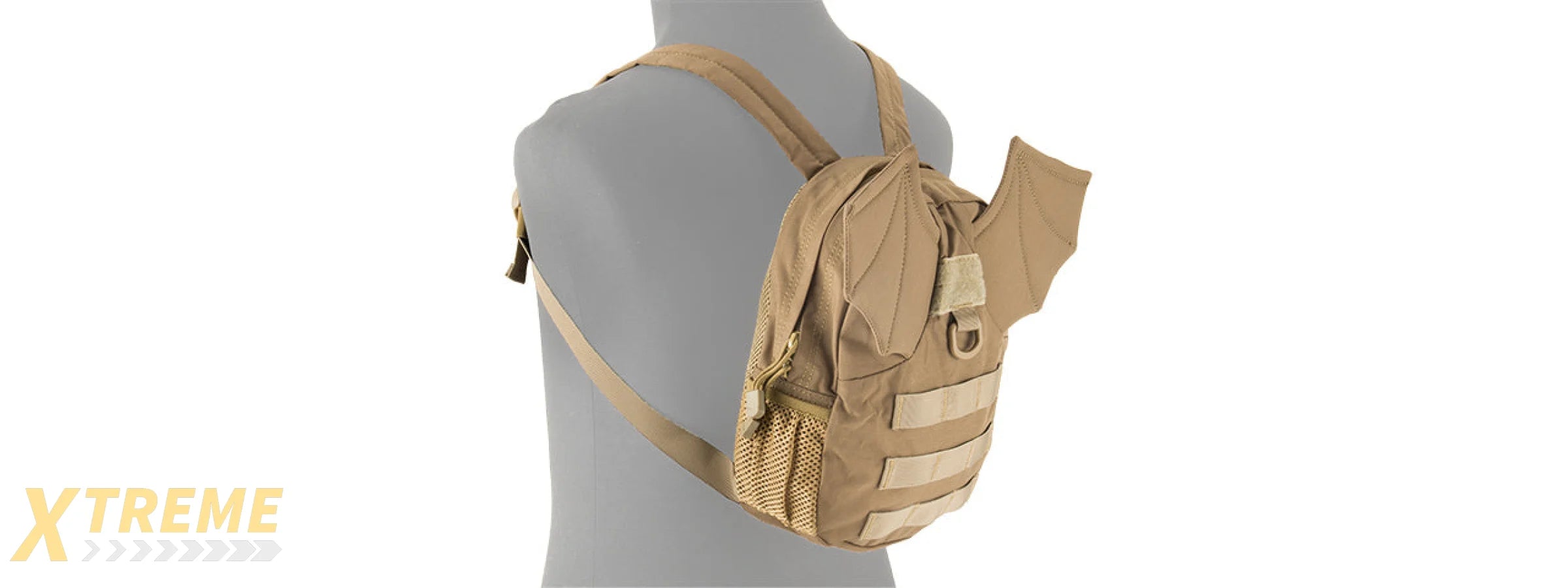 LANCER TACTICAL 1000D NYLON TACTICAL BAT WING BACKPACK - MEDIUM (TAN)