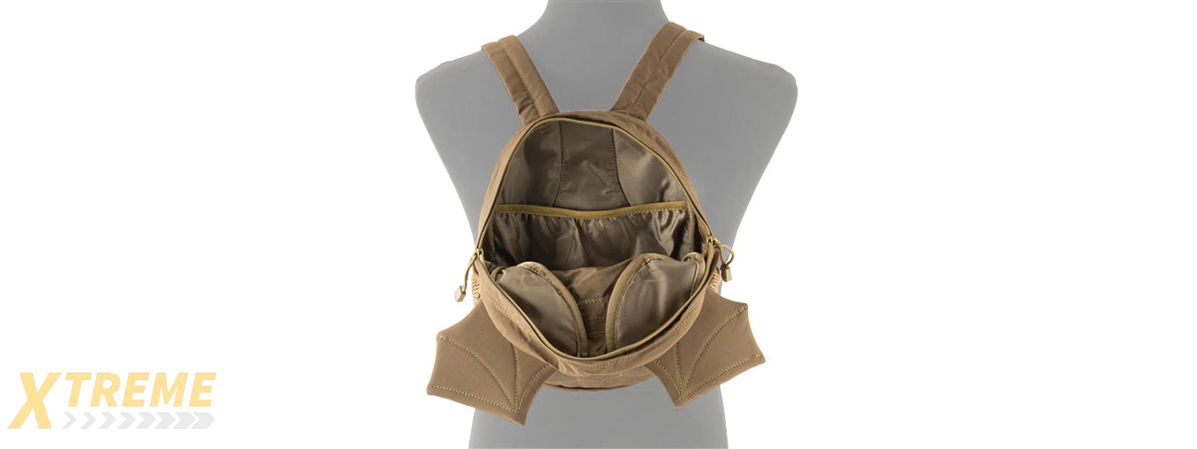 LANCER TACTICAL 1000D NYLON TACTICAL BAT WING BACKPACK - MEDIUM (TAN)
