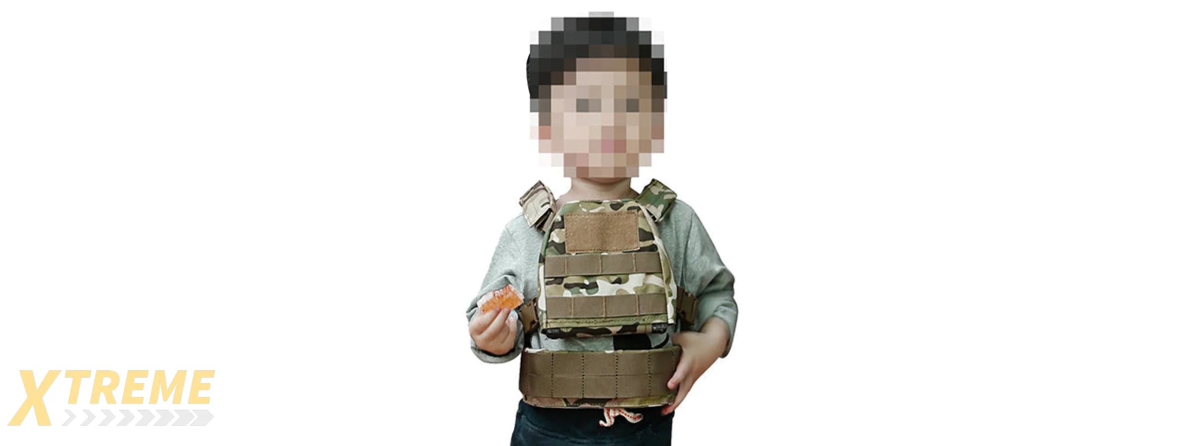LANCER TACTICAL 1000D NYLON CHILDREN'S TACTICAL MOLLE VEST W/ BATTLE BELT [SMALL] (BLACK)