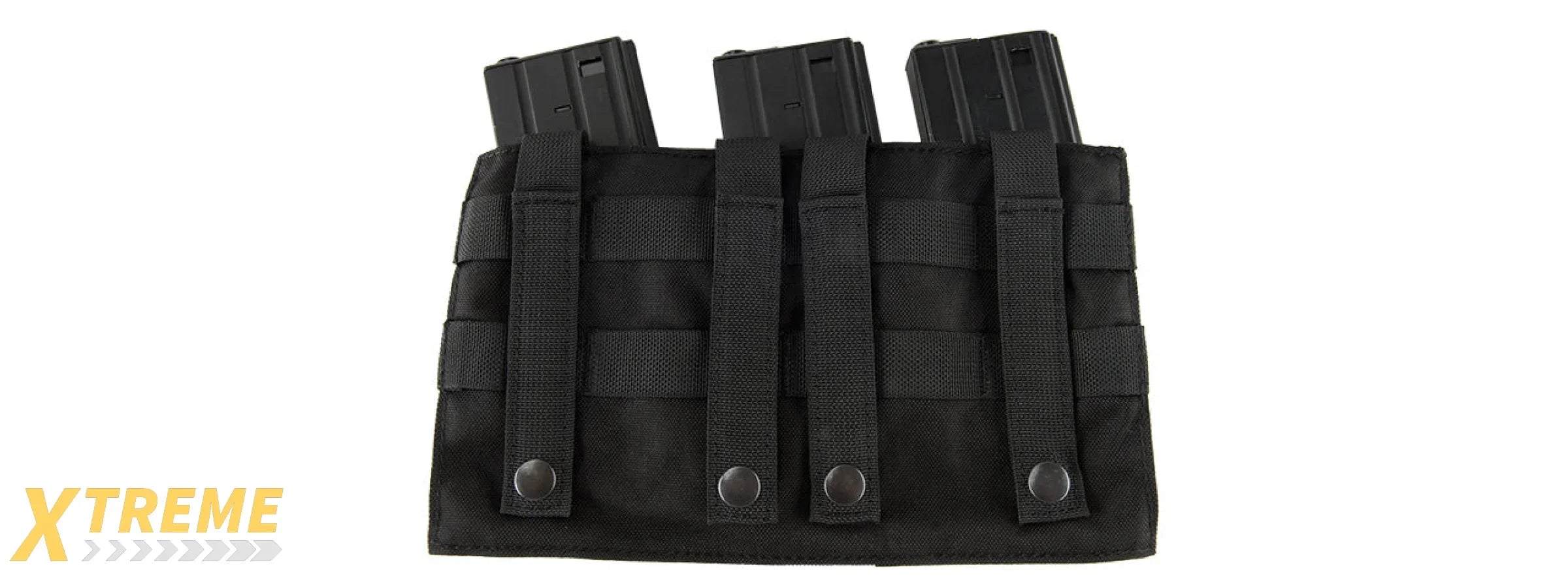 LANCER TACTICAL 1000D NYLON MOLLE TRIPLE AR MAG POUCH (BLACK)