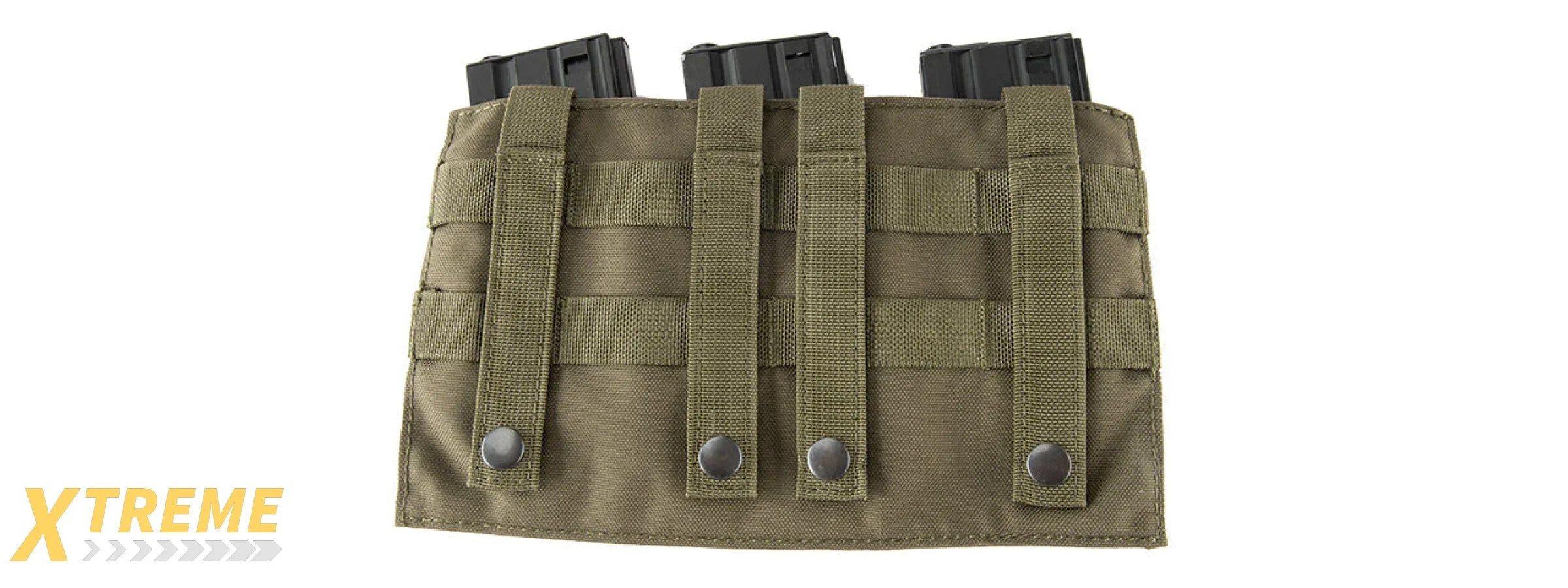 LANCER TACTICAL 1000D NYLON MOLLE TRIPLE AR MAG POUCH (OD GREEN)