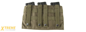 LANCER TACTICAL 1000D NYLON MOLLE TRIPLE AR MAG POUCH (OD GREEN)