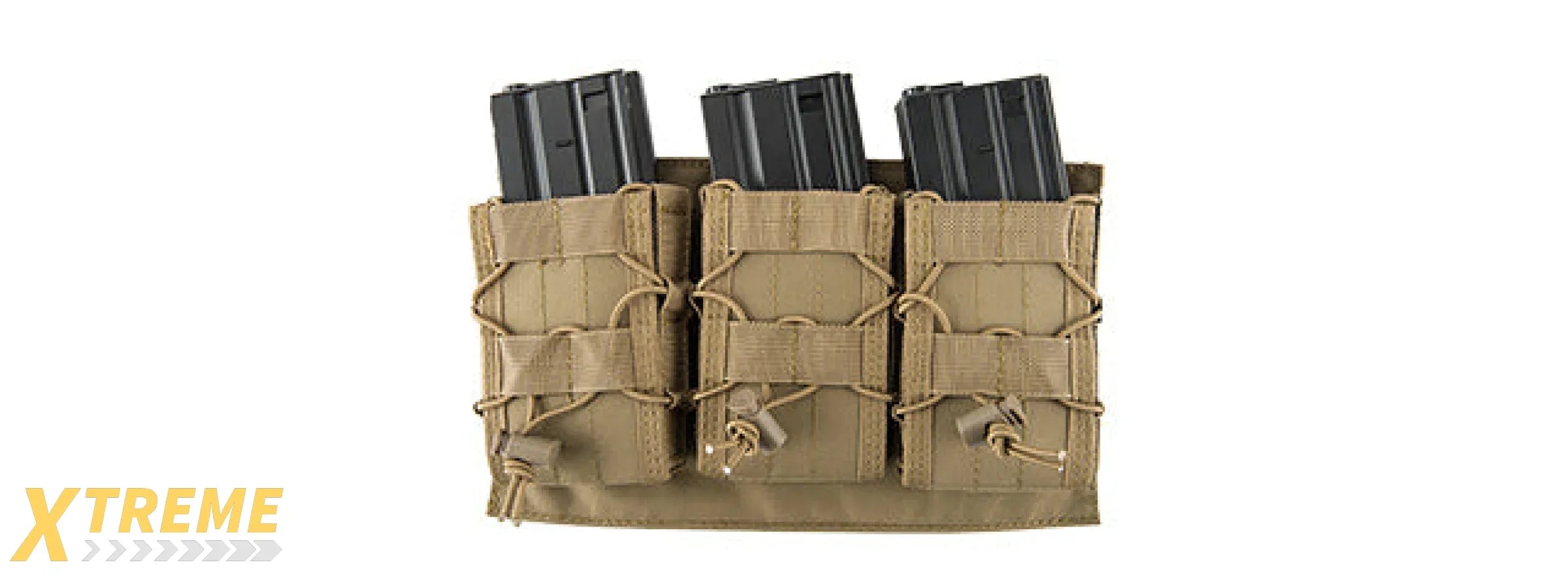 LANCER TACTICAL 1000D NYLON MOLLE TRIPLE AR MAG POUCH (TAN)