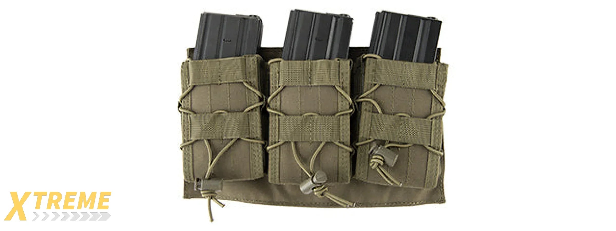 LANCER TACTICAL 1000D NYLON MOLLE TRIPLE AR MAG POUCH (OD GREEN)