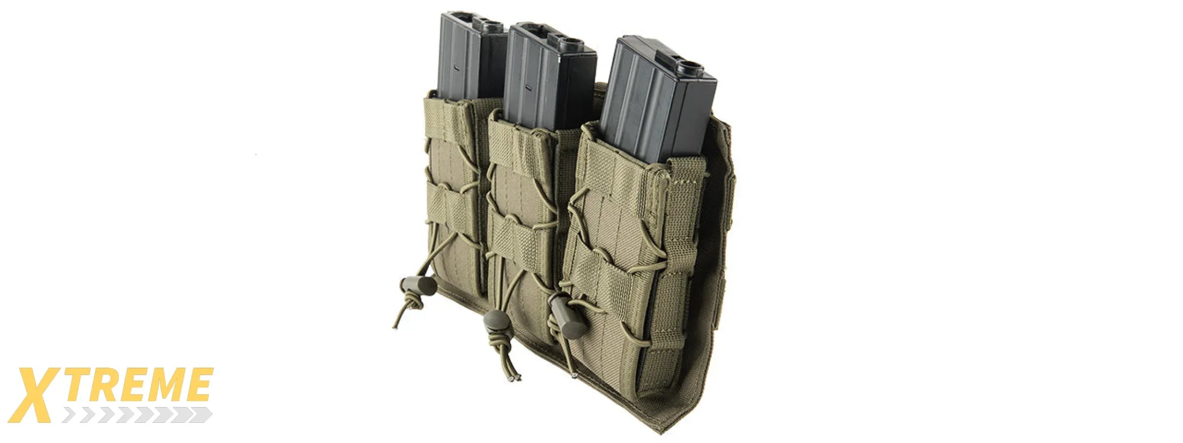 LANCER TACTICAL 1000D NYLON MOLLE TRIPLE AR MAG POUCH (OD GREEN)