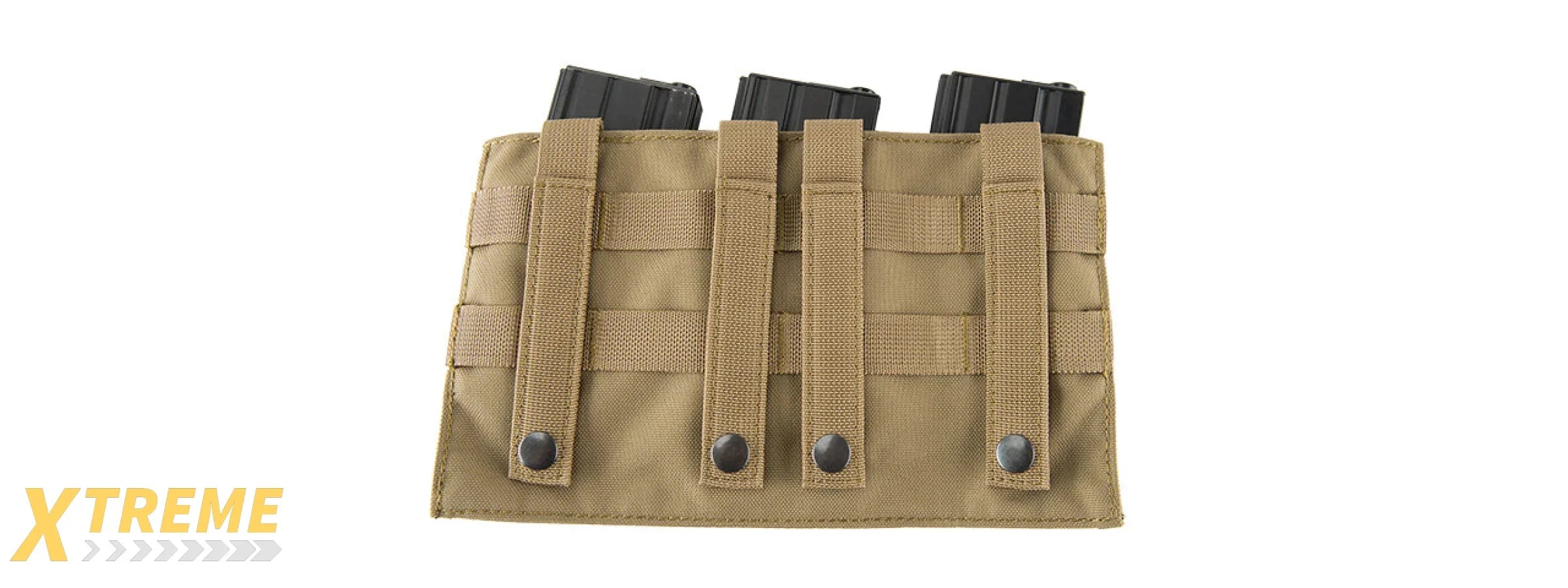 LANCER TACTICAL 1000D NYLON MOLLE TRIPLE AR MAG POUCH (TAN)
