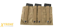 LANCER TACTICAL 1000D NYLON MOLLE TRIPLE AR MAG POUCH (TAN)