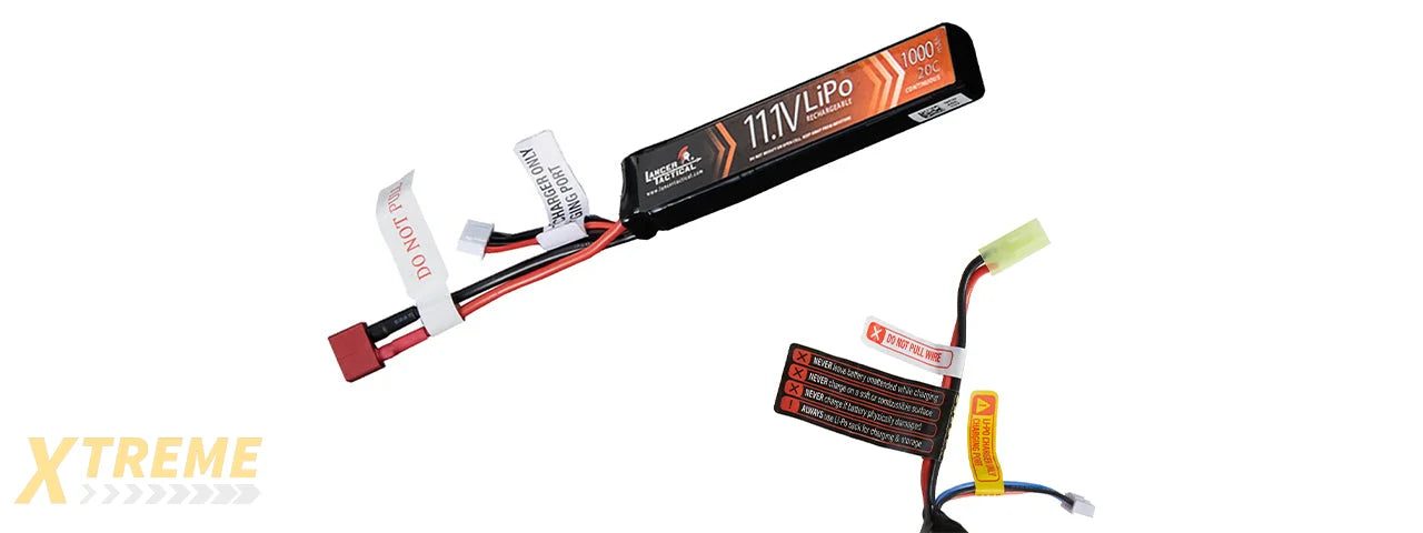 Lancer Tactical 11.1v 1000mAh 15C Stick LiPo Battery (Deans Connector) - Battery