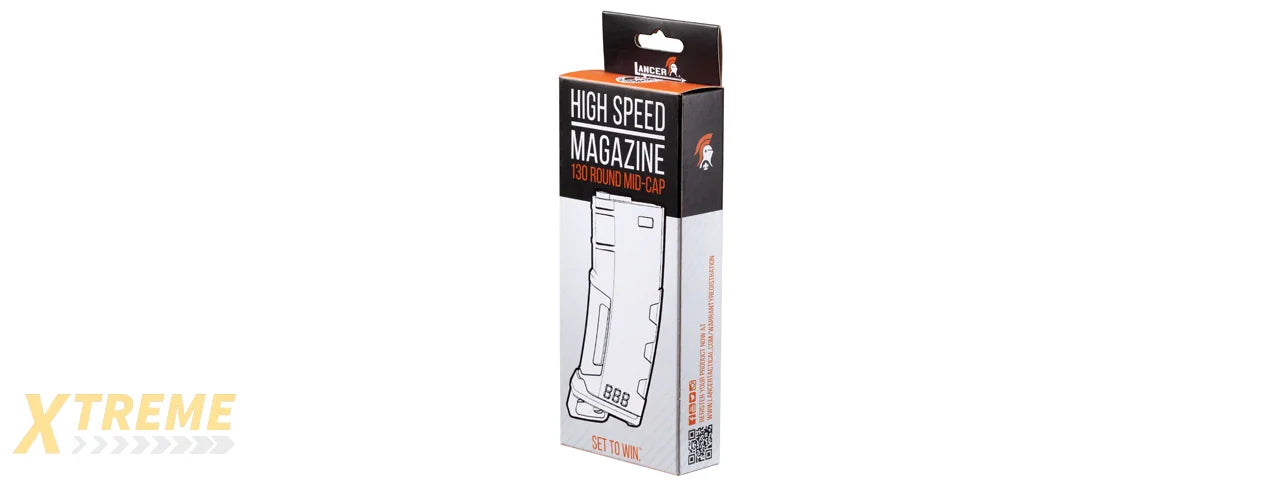 Lancer Tactical 130 Round High Speed Mid-Cap Magazine (Black)