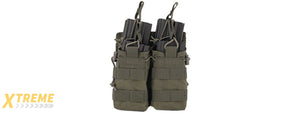 Lancer Tactical 600D Nylon Bungee Open Top M4 Magazine Pouch (Color: OD Green)