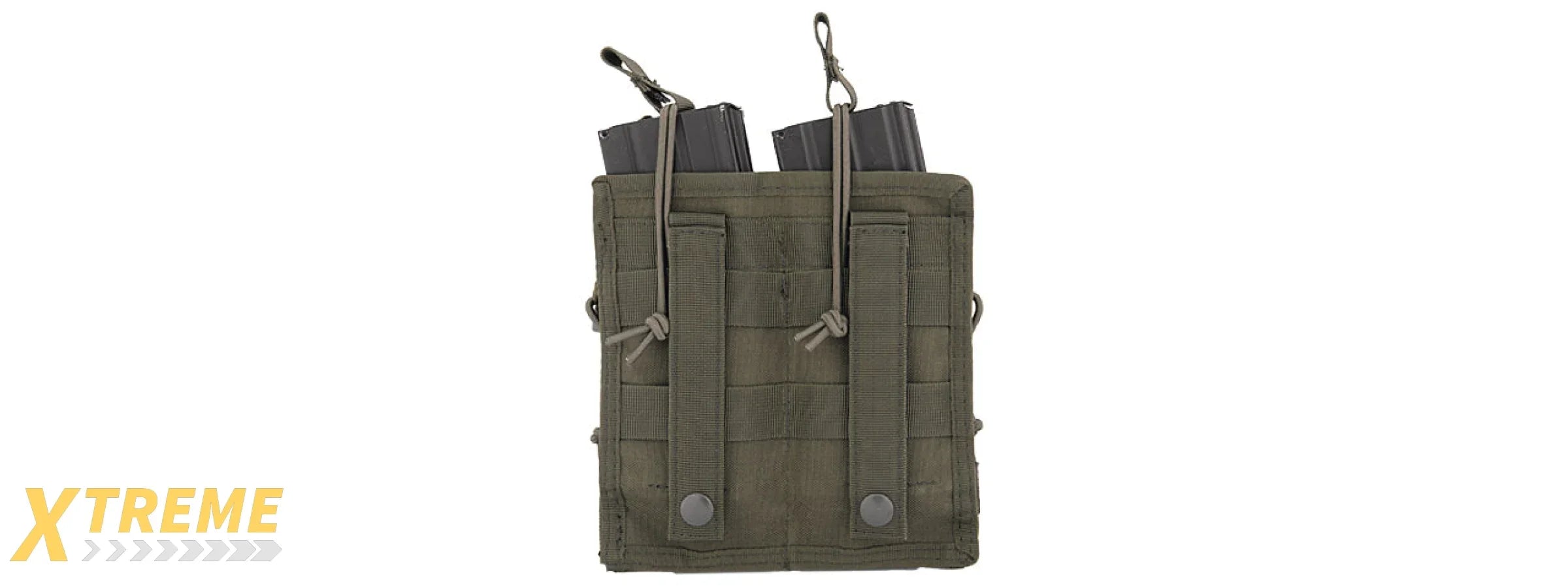 Lancer Tactical 600D Nylon Bungee Open Top M4 Magazine Pouch (Color: OD Green)