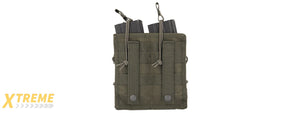 Lancer Tactical 600D Nylon Bungee Open Top M4 Magazine Pouch (Color: OD Green)