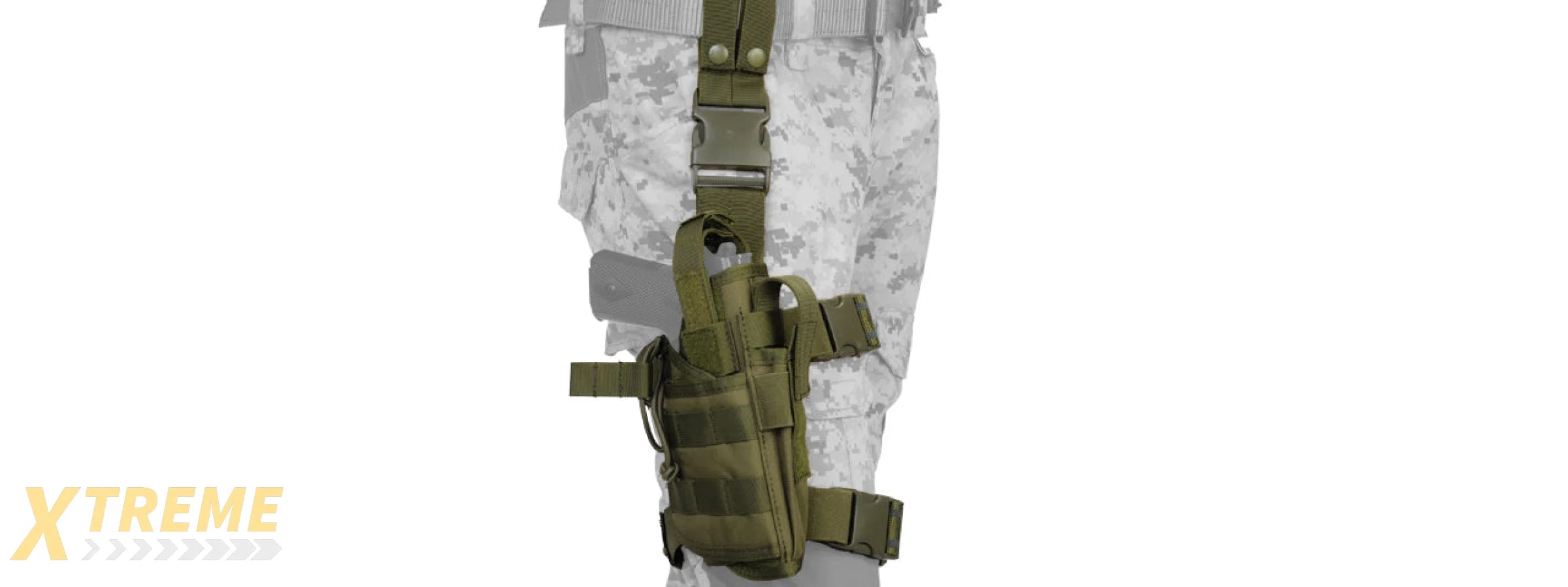 Lancer Tactical 600D Nylon Tornado Drop Leg Holster (Color: OD Green)